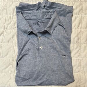 Vineyard Vines Light Blue Striped Men's Polo